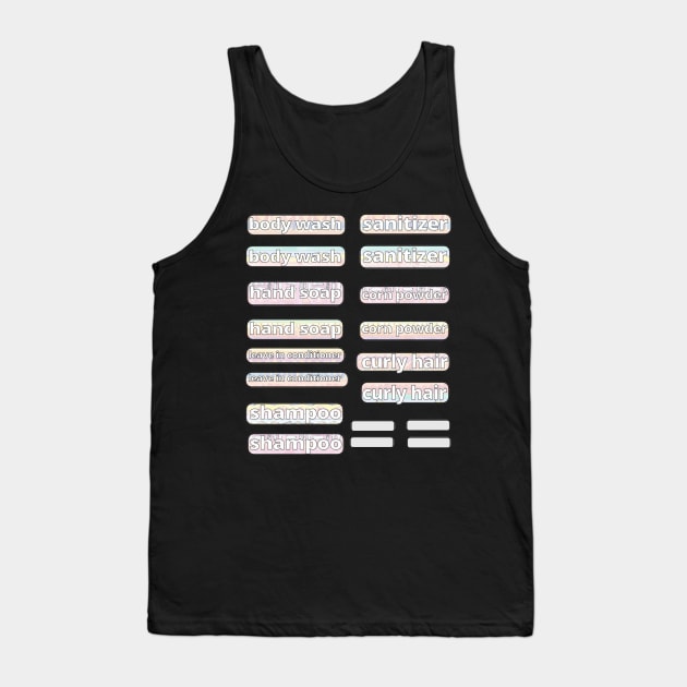 cosmetic labels Tank Top by wiccked